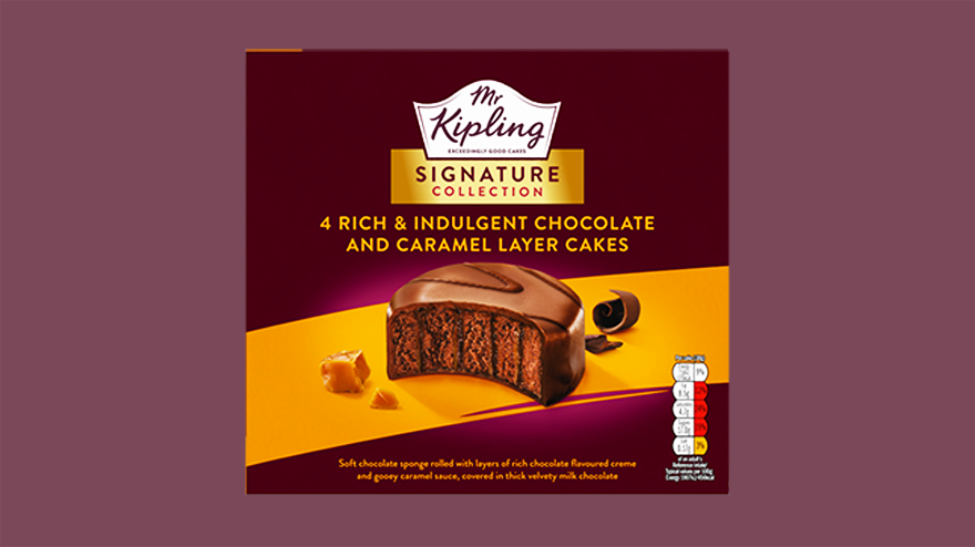 Mr Kipling chocolate and caramel layer cakes