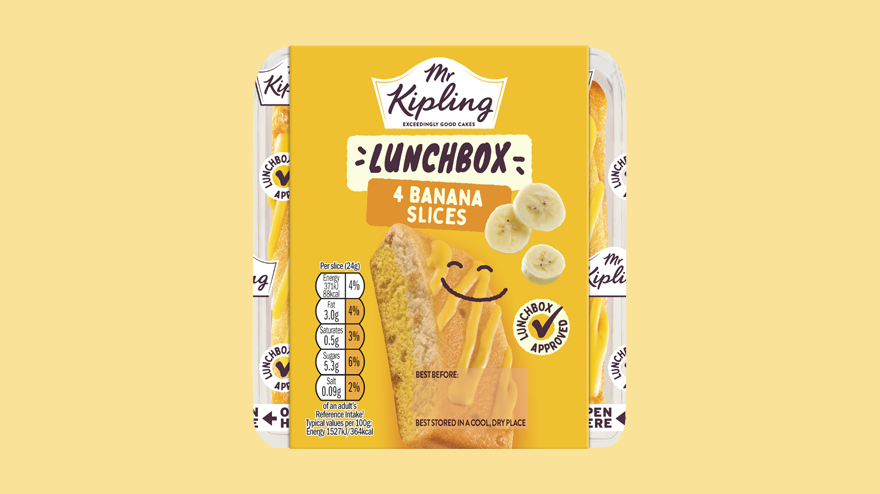 banana lunchbox cake slices