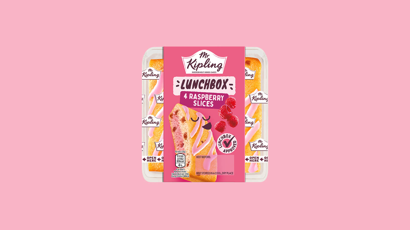 Mr Kipling lunchbox raspberry cake slices