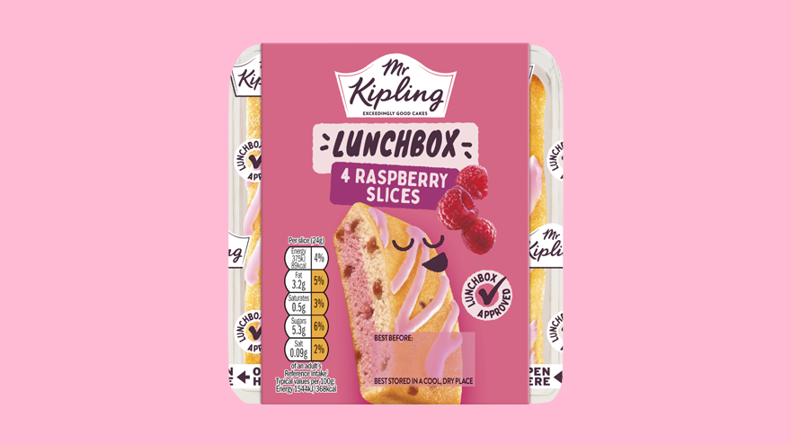 raspberry lunchbox cake slices